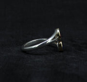 Pink & Indigo Sapphire 18ct Gold & Sterling Silver Ring