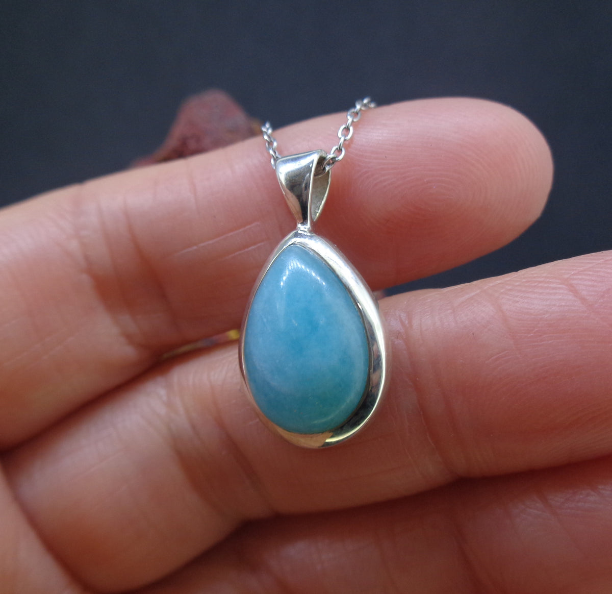 Amazonite Sterling Silver Pendant