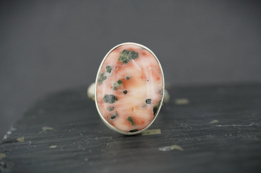 Scottish Speckled Isla Rose Sterling Silver Ring