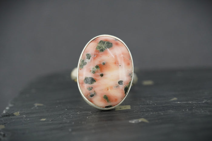 Scottish Speckled Isla Rose Sterling Silver Ring