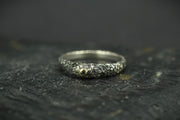 Scottish Sapphire Textured Celtic Ring with Sterling Silver & Scottish Gold
