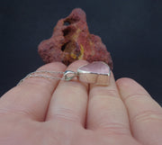 Faceted Rose Quartz Sterling Silver Pendant
