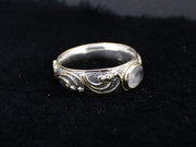 Scottish Chalcedony Scottish Gold and Sterling Silver Waves Ring