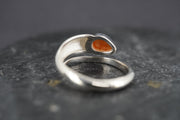 Scottish Carnelian Sterling Silver Snake Ring