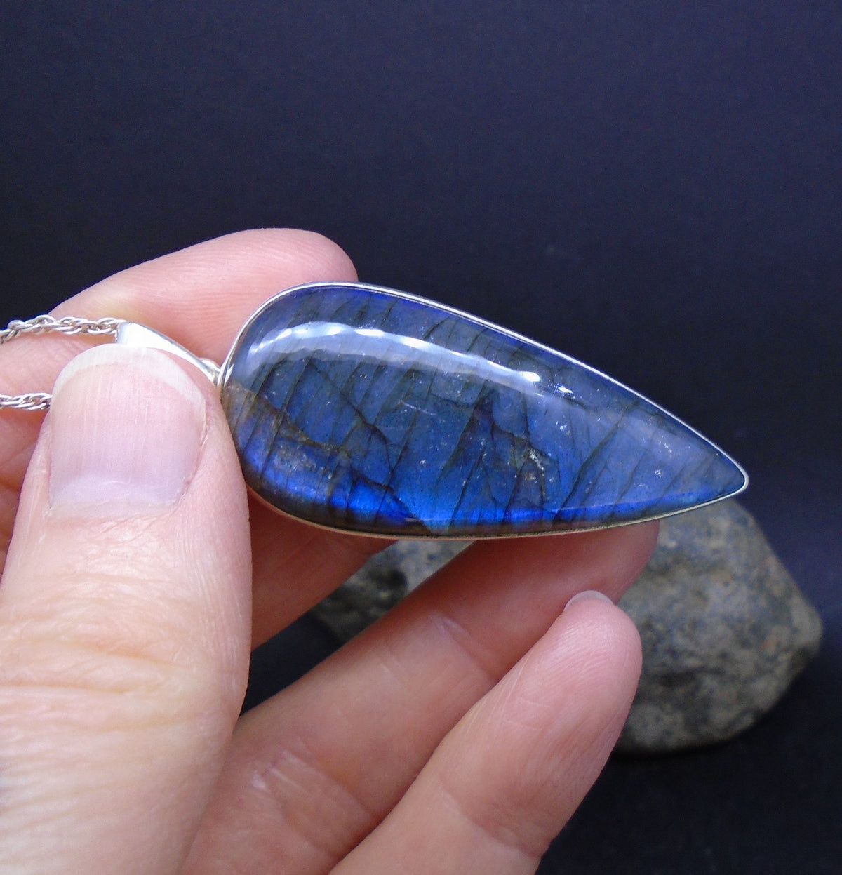 Labradorite Sterling Silver Pendant