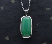 Jelly Chrysoprase Sterling Silver Pendant