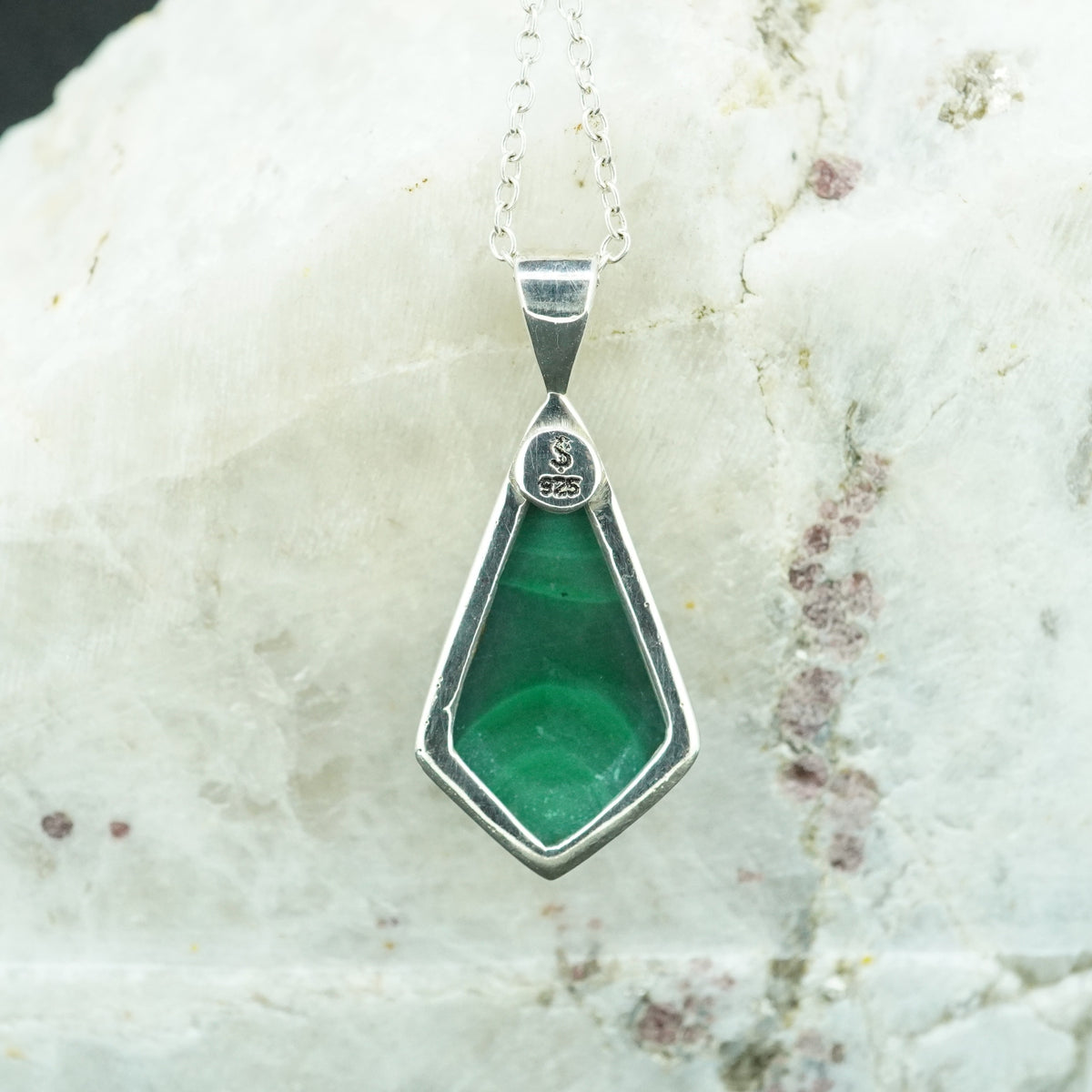 Malachite Sterling Silver Pendant
