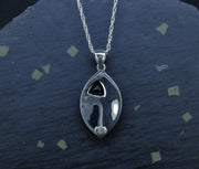 'Glen Clova' Cairngorm Quartz, Scottish Gold & Silver Celtic Pendant