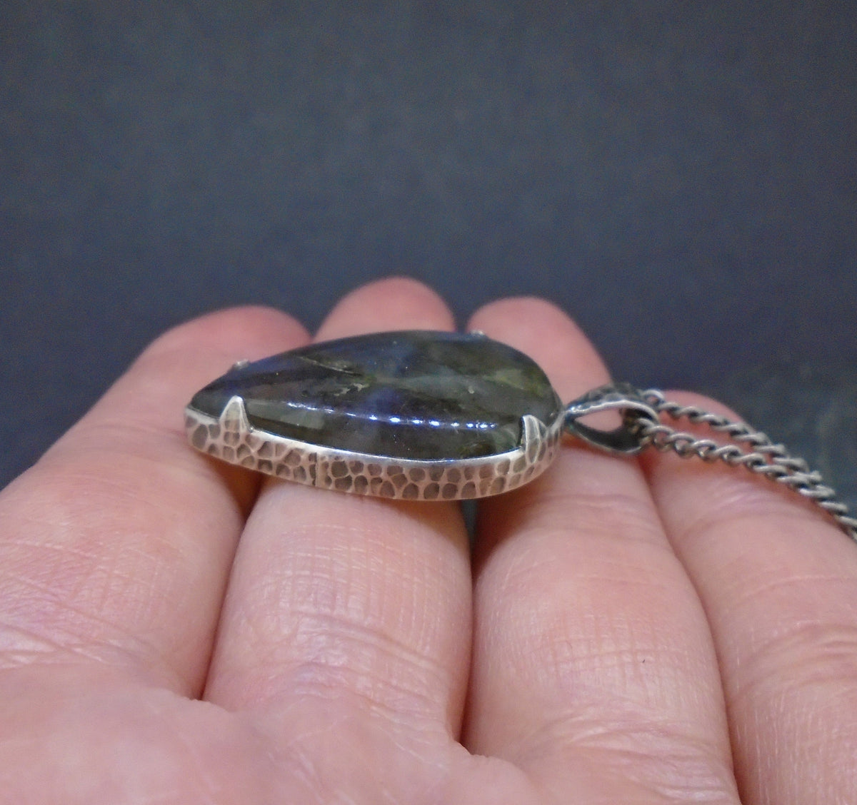 Labradorite Sterling Silver Pendant