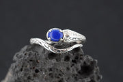 Lapis Lazuli Sterling Silver Serpent Ring