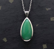 Jelly Chrysoprase Sterling Silver Pendant