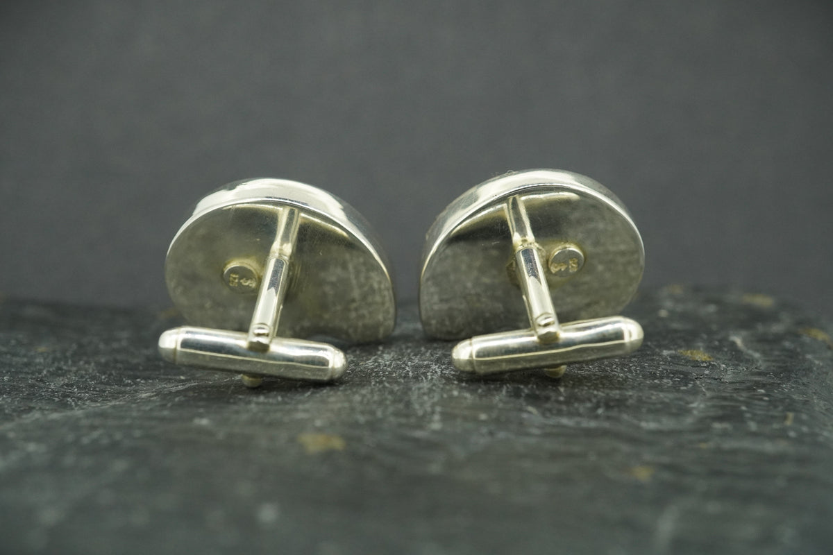 Ammonite Sterling Silver Cufflinks