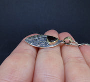 'Glen Clova' Cairngorm Quartz, Scottish Gold & Silver Celtic Pendant