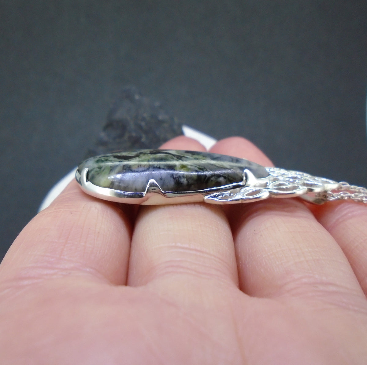 Skye Marble Celtic Cascade Sterling Silver Pendant