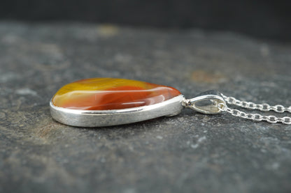 Burn Anne Agate Sterling Silver Pendant
