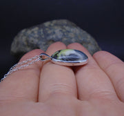 Skye Marble Sterling Silver Oval Pendant