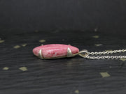Pink Thulite Sterling Silver Claw Set Pendant