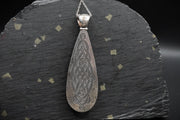 Wooley Mammoth Molar Sterling Silver Pendant with 18ct Gold