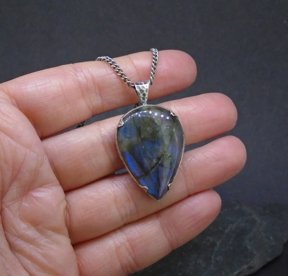 Labradorite Sterling Silver Pendant
