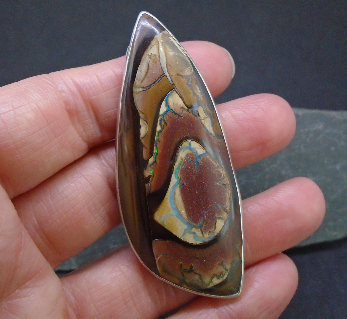 Yowah Natural Opal Sterling Silver Pendant