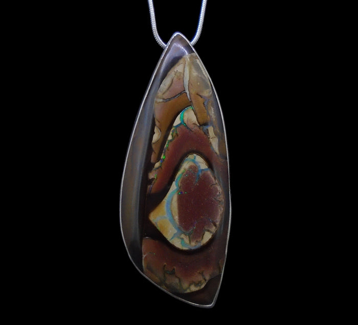 Yowah Natural Opal Sterling Silver Pendant