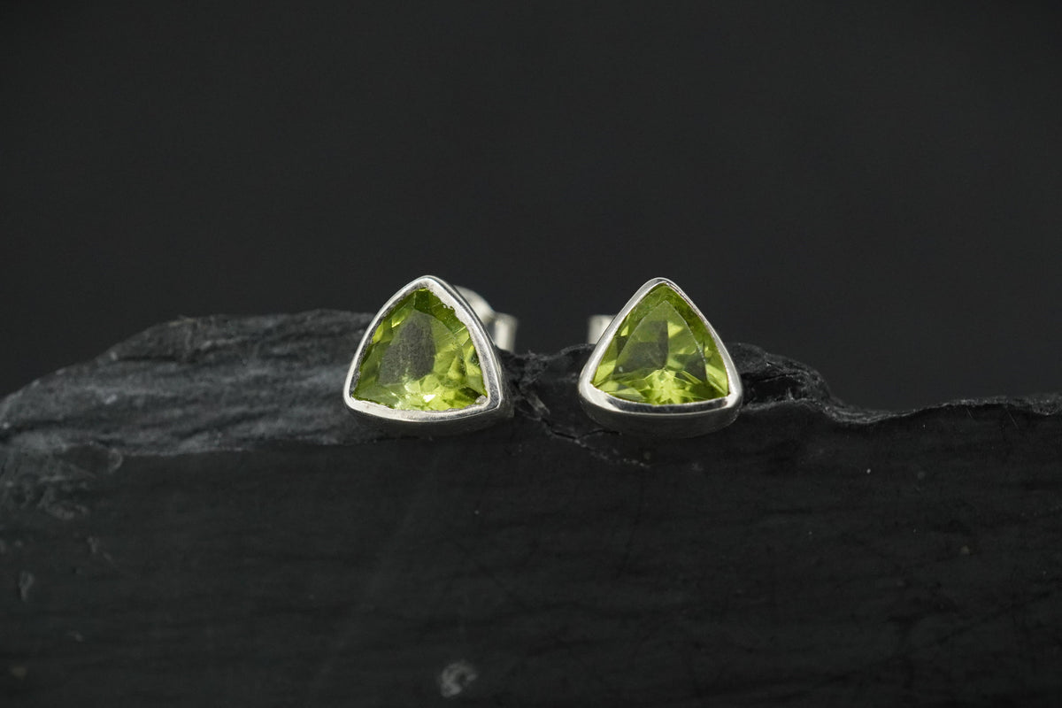 Peridot Sterling Silver Stud Earrings