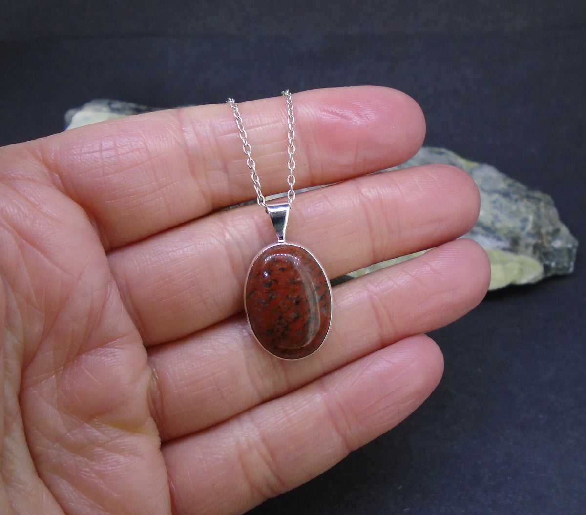 Medium Lewisian Sterling Silver Oval Pendant