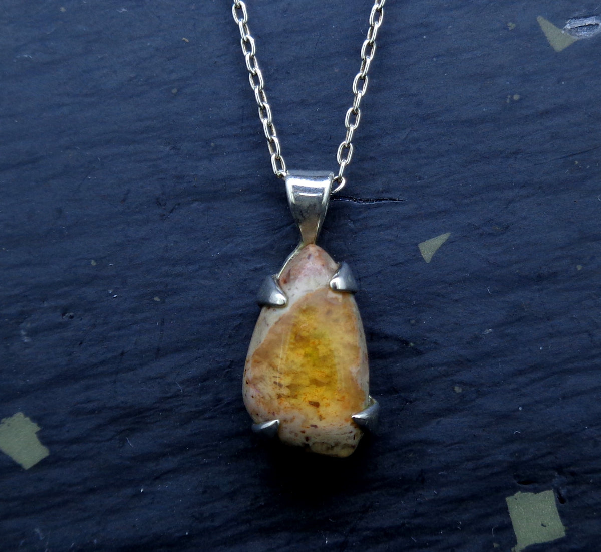 Mexican Opal Sterling Silver Pendant