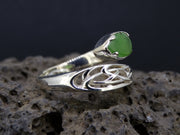 Canadian Jade Sterling Silver Snake Ring