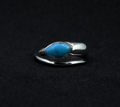 Turquoise Sterling Silver Snake Ring
