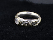 Scottish Chalcedony Scottish Gold and Sterling Silver Waves Ring
