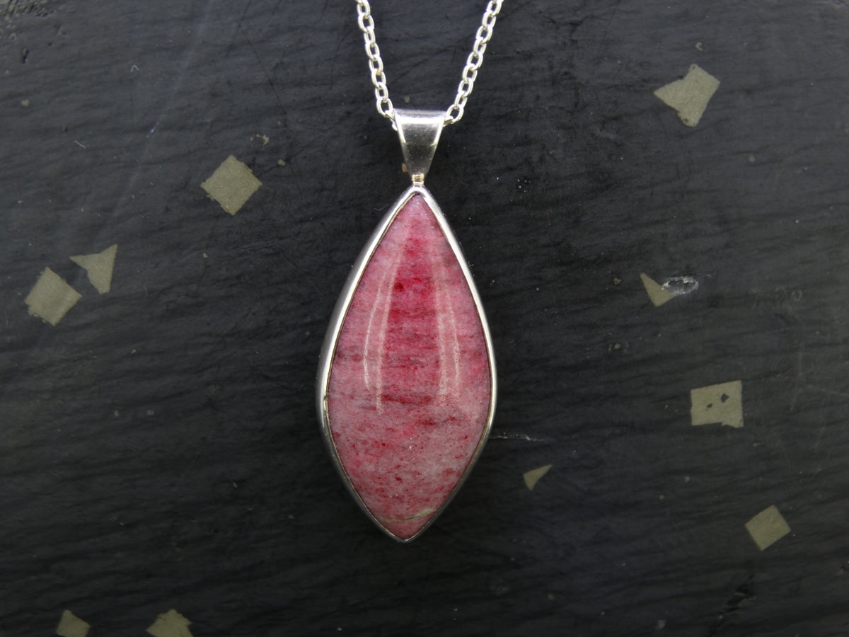 Thulite Sterling Silver Pendant