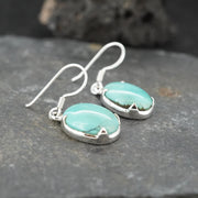 Asian Turquoise Sterling Silver Drop Earrings