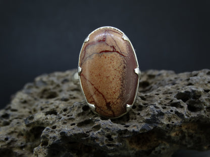 Arthur's Seat Jasper Sterling Silver Oval Ring