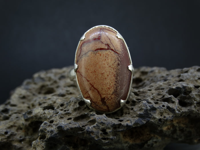 Arthur's Seat Jasper Sterling Silver Oval Ring