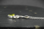 Peridot Sterling Silver Celtic Knot Pendant