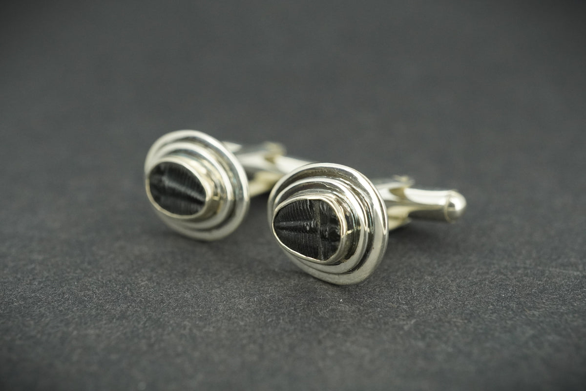 Trilobite Sterling Silver Cufflinks 8x6mm