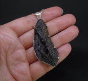 Twin Alaskan Garnets in Mica Sterling Silver Pendant