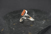 Scottish Angus Carnelian Sterling Silver Celtic Ring