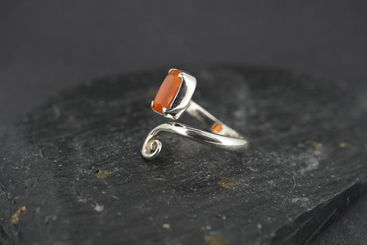 Scottish Angus Carnelian Sterling Silver Celtic Ring