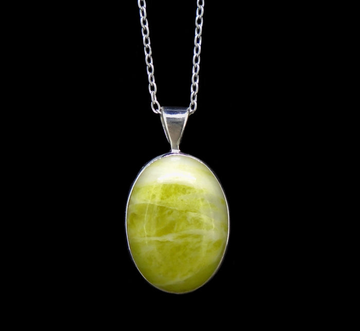 Medium Highland Marble Sterling Silver Pendant