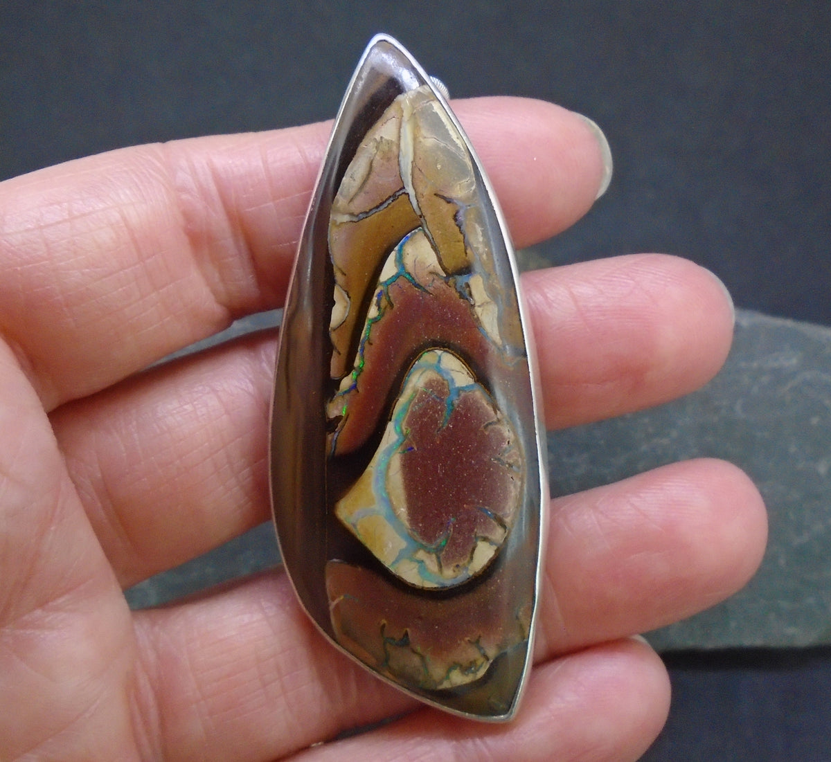 Yowah Natural Opal Sterling Silver Pendant