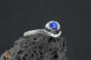 Lapis Lazuli Sterling Silver Serpent Ring