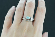 Larimar Sterling Silver Serpent Ring
