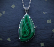 Malachite Sterling Silver Pendant