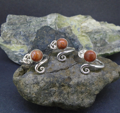 Scottish Lewisian Celtic Knot Sterling Silver Ring