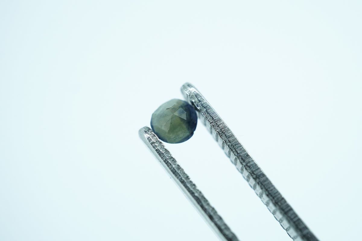 Round Teal Green With Blue Rare Scottish Sapphire Gemstone