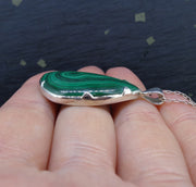 Malachite Sterling Silver Pendant