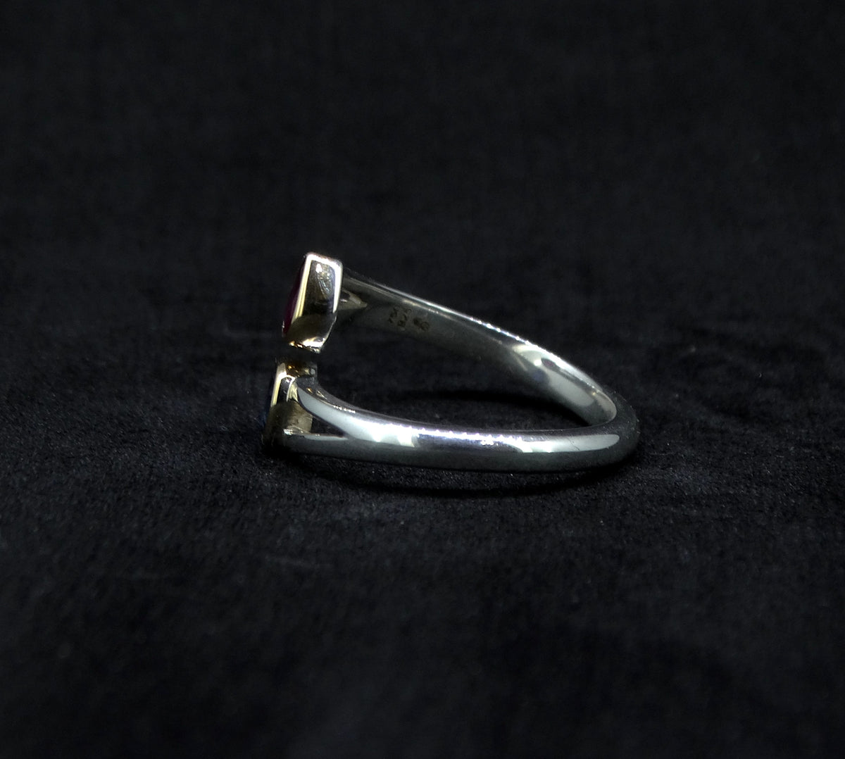 Pink & Indigo Sapphire 18ct Gold & Sterling Silver Ring