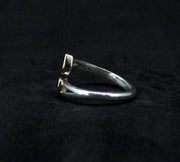 Pink & Indigo Sapphire 18ct Gold & Sterling Silver Ring